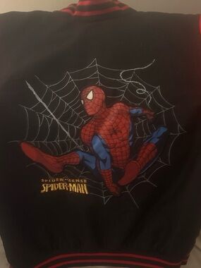 Disney Black Spider-Man jacketwith Red & Blue Graphic
